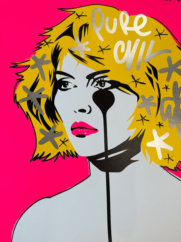 Pure Evil - 'Blondie - Heart of Glass O.F. Halo' Unique Hand-Finished Print