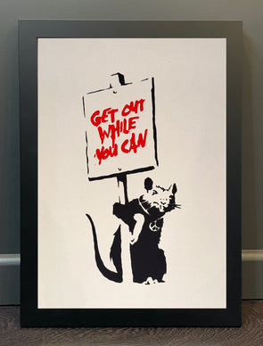 West Country Prince - 'Get Out While You Can' Banksy Replica FRAMED TO ORDER