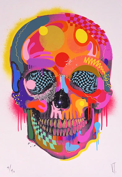 Victoria Topping - 'Spectrum Skull' (Mini Print)