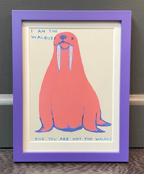 David Shrigley - 'I Am The Walrus' (Mini Postcard Print)