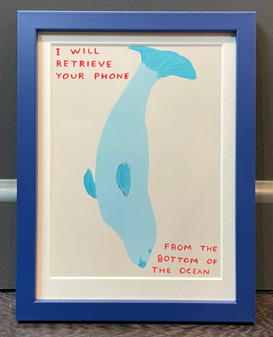 David Shrigley - 'I Will Retrieve Your Phone' (Mini Postcard Print)