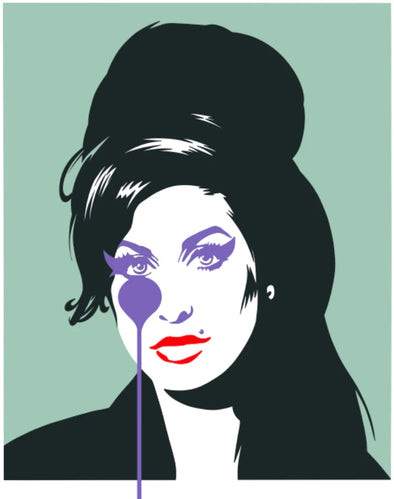 Pure Evil - 'Amy Winehouse Silver - If I Had A Penny For Every Person Who Asked Me To Do An Amy Winehouse Print , I Would Have £9.75 By Now'