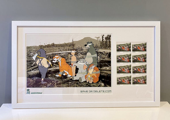 Banksy - 'Save or Delete Poster and Stickers Set' FRAMED TO ORDER