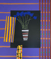 Bruce McLean - 'Blue Anemones In Striped Vase'