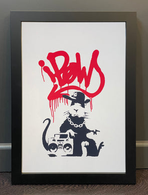 West Country Prince - 'Gangsta Rat' Banksy Replica FRAMED TO ORDER