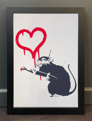 West Country Prince - 'Love Rat' Banksy Replica FRAMED TO ORDER