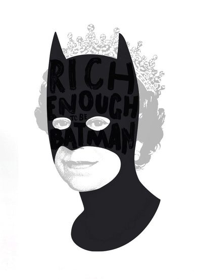 Heath Kane - 'Rich Enough to be Batman - Black and Silver'