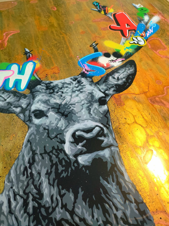Martin Whatson - 'The Stag' Special Hand-finished Edition on Brass (Please contact us directly to purchase)