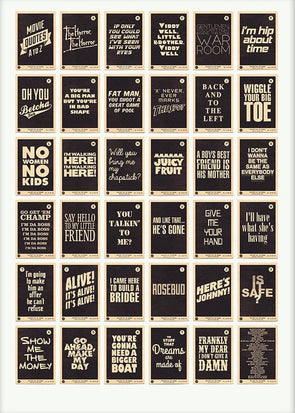 67 Inc - 'Movie Quotes A to Z' (Black)
