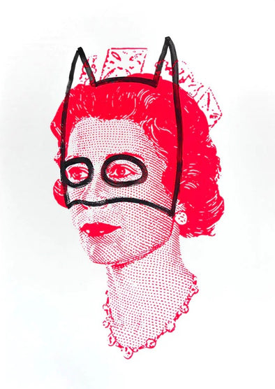 Heath Kane - 'Rich Enough To Be Batman - Elizabeth Red With Hand Painted Mask'