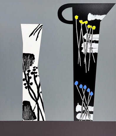 Bruce McLean - 'A Jug And A Vase In A Grey Interior'