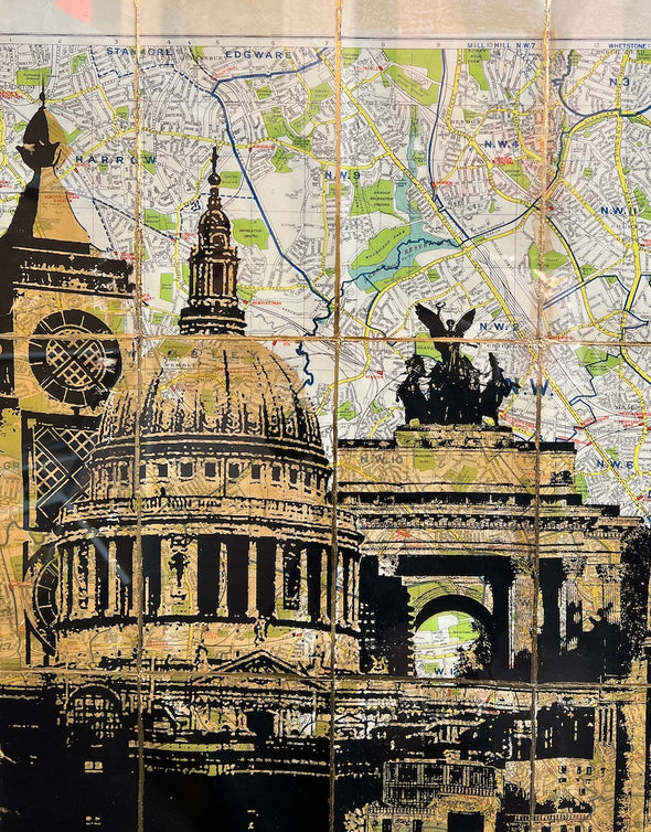 Angela Morris-Winmill - 'London Panoramic Gold' Original Map