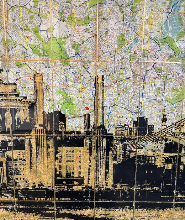 Angela Morris-Winmill - 'London Panoramic Gold' Original Map