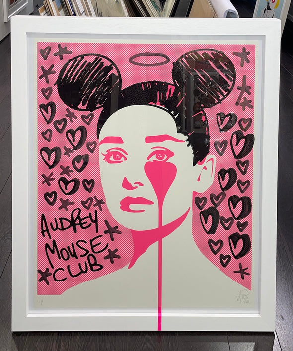 Pure Evil - 'Audrey Mouse Club - My Black Heart' Unique Hand Finished Print
