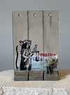 Banksy - 'Slingshot Rat' Wall Section Sculpture (from the Walled Off Hotel)