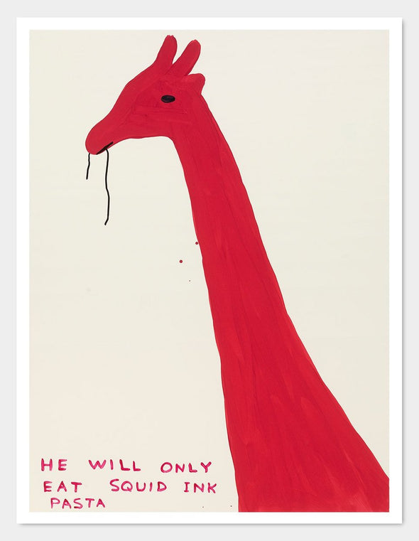 David Shrigley - 'He Will Only Eat Squid Ink Pasta'