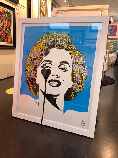 Pure Evil - 'I Dream of Marilyn - The Devil Makes Idle Work' Unique Hand Finished Print