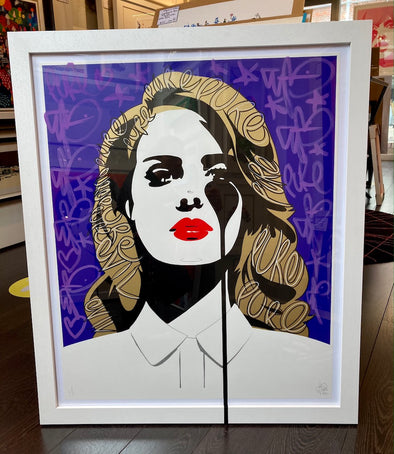 Pure Evil - 'Lana Del Rey's Nightmare - White and Black Pure' Unique Hand Finished Print