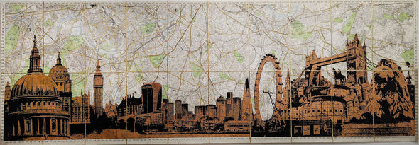 Angela Morris-Winmill - 'London Panoramic - Copper' Original Map