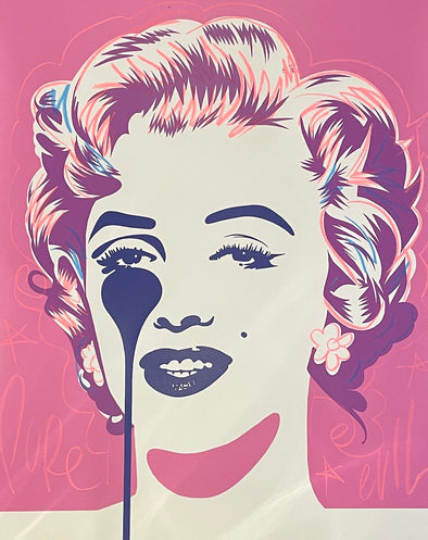 Pure Evil - 'Classic Marilyn - Pink Lady' Unique Hand Finished Print