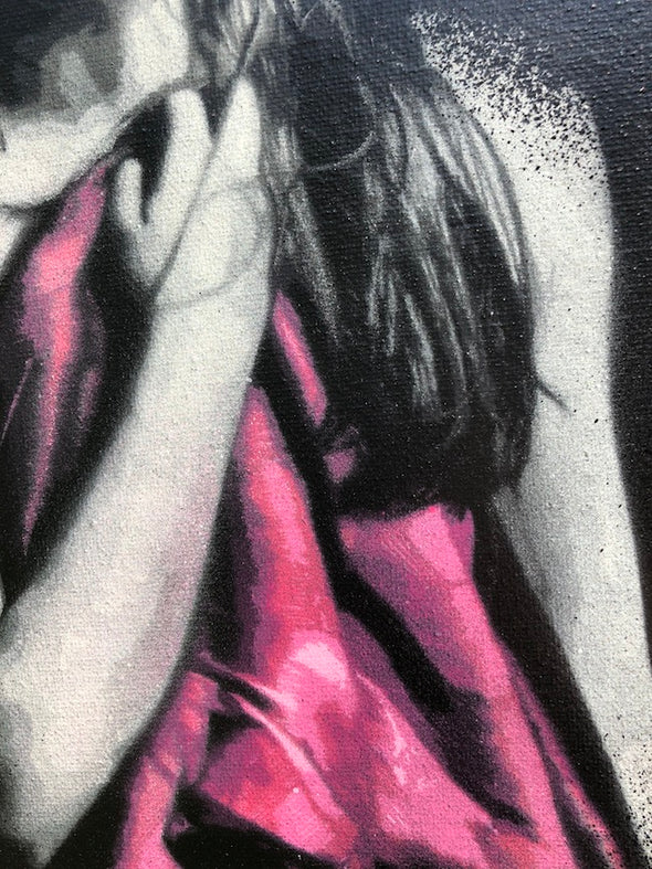Snik - 'Memories Fade Away' (Pink) Original Canvas