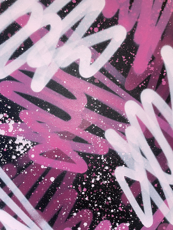 SEEN - 'Pink Spray' Original Graffiti Canvas