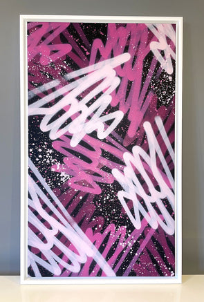 SEEN - 'Pink Spray' Original Graffiti Canvas