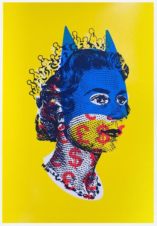 Heath Kane - 'Rich Enough To Be Batman - Lizzie Yellow, Blue Currency' SOLD OUT