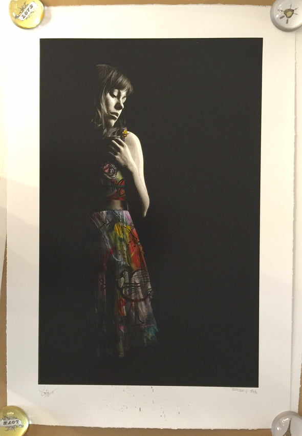 2965: SNIK and Martin Whatson Collaboration  - 'The Girl in the Dress' (Unframed) SOLD