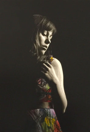 2965: SNIK and Martin Whatson Collaboration  - 'The Girl in the Dress' (Unframed) SOLD
