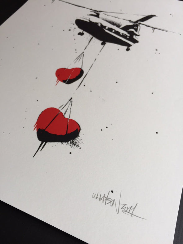 3091: Martin Whatson - 'Chinook Hearts' Rare Sold Print from 2011 SOLD