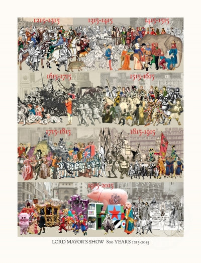 2578: Sir Peter Blake - 'The Lord Mayor's Show 800 Years 1215-2015' (Framed) 