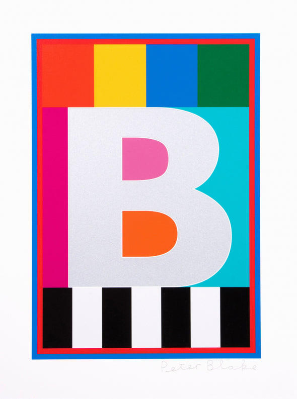 Peter Blake - Set of 3 'Dazzle Letters' (Dazzle A, B & C)  (Framed)