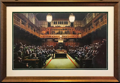 4012: Banksy - 'Monkey Parliament' (Framed) SOLD