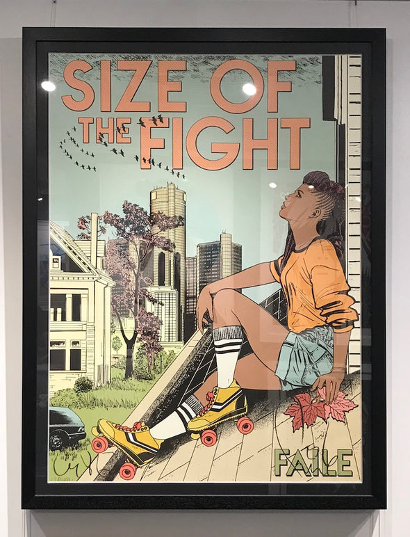 Faile - 'Size of the Fight' (Framed) SOLD