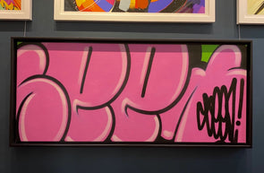 SEEN - 'Pink Seen Bubble' Original Graffiti Canvas