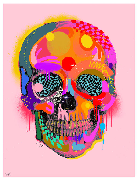 Victoria Topping - 'Spectrum Skull' (Pink)